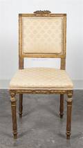 A Louis XVI Style Giltwood Side Chair