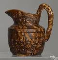 Rare Rockingham type pitcher 19th c