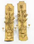 A Pair of Painted Metal Wall Sconces