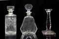 Five Molded or Cut Glass Decanters