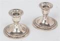 A Pair of American Silver Candlesticks