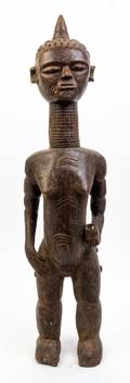 A Baule Wood Figure of a Woman