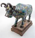 A Large Cloisonne Model of a Bull