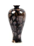 A Jizhou Style Black Glazed Russet Splashed Stoneware Vase
