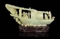 A Chinese Pale Celadon Jade Boat