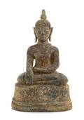 A Laos Bronze Figure of Buddha