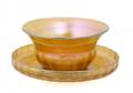 Tiffany Studios Gold Favrile Bowl  Underplate