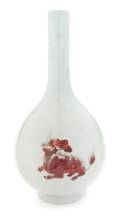 An Iron Red Decorated Porcelain Bottle Vase