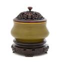 A Teadust Glazed Porcelain Censer