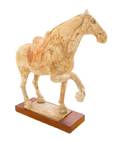 A Polychrome Painted Pottery Figure of a Horse