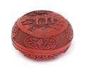 A Cinnabar Lacquer Circular Box and Cover