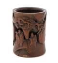 A Carved Bamboo Brush Pot