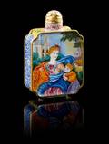 An Enamel on Copper Snuff Bottle