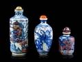Three Porcelain Snuff Bottles