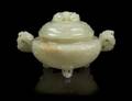 A Chinese Celadon Jade Covered Censer