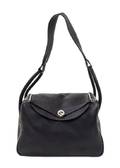 An Hermes Graphite Taurillon Clemence Lindy 34 Handbag