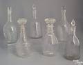 Pittsburgh blown colorless glass decanter 19th c