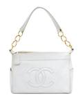 A Chanel White Caviar Leather Handbag