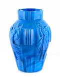 Art Deco Ingrid Lapis Glass Vase Curt Schlevogt