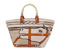 An Hermes Steeple Toile Tote Bag