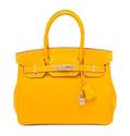 An Hermes Bicolor Jaune dOr Epsom 30cm Birkin Handbag