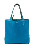An Hermes MalachiteBleu Izmir 45cm Taurillon Clemence Double Sens Tote