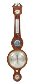 An English Mahogany Wheel Barometer