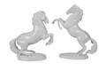 Two Austrian Blanc de Chine Porcelain Models of Horses