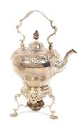 A George V English Silver Kettle on Stand