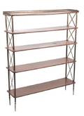 A Mahogany and Brass FiveTier Etagere