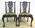 Pair of George III style mahogany dining chairs 19th c