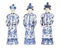 A Set of Six Chinese Export Porcelain Figures