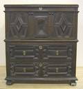 English William  Mary oak 2part desk