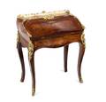 A Louis XV Style Kingwood and Burlwood Bureau de Dame