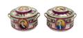 A Pair of Royal Vienna Porcelain Covered Dishes