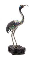 An Enameled Ornithological Figure