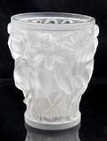 A Lalique Molded and Frosted Glass Vase