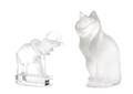 Two Lalique Frosted and Molded Glass Figures
