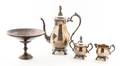 A Three Piece American Silverplate Coffee Service