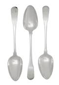 Three American Silver Serving Spoons