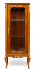 A Louis XV Style Gilt Metal Mounted Fruitwood Vitrine