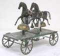 American tin horse team rocking ball bell toy