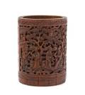 A Carved Bamboo Brush Pot