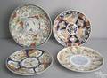 Four Chinese export porcelain chargers