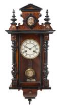 A Victorian Walnut and Part Ebonized Regulator Clock Junghans