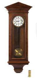A Gustav Becker Oak Regulator Clock