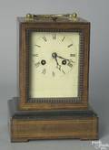 French rosewood and inlay mantle clock