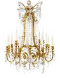 A French Gilt Bronze SixteenLight Chandelier