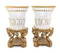 A Pair of French Gilt Bronze Stands