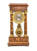 A Napoleon III Marquetry Mantel Clock